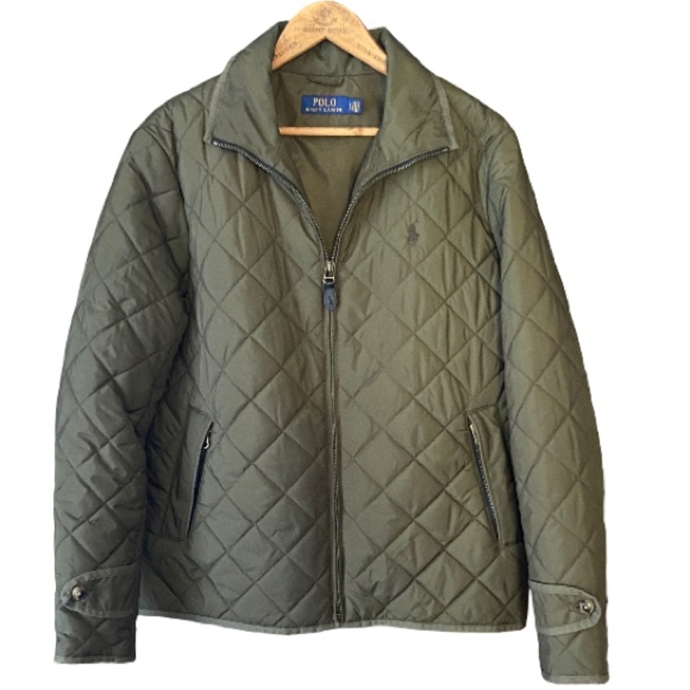 POLO Ralph Lauren Quilted Full-Zip Olive Green Jacket Women's Size L